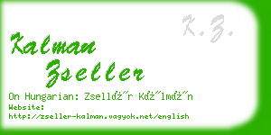 kalman zseller business card